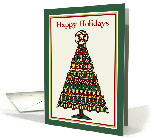 Happy Holidays  Rustic Christmas Tree card (1141548)