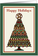 Happy Holidays · Rustic Christmas Tree card