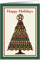 Happy Holidays  Rustic Christmas Tree card