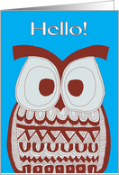 Hello! - Dawson Owl card