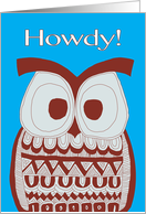 Howdy! - Dawson Owl card