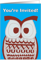 You’re Invited! Birthday Party - Dawson Owl card