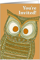 You’re Invited! - Dermot Owl card