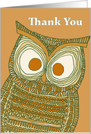 Thank You - Dermot Owl card