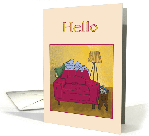 Hello - The Reading Chair card (1160140)