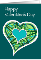 GREEN CELTIC HEART VALENTINE - SECRET PAL card