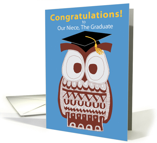 Wise Owl Graduation Card - Our Niece card (1220654)