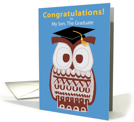 Wise Owl Graduation Card - My Son card (1220708)