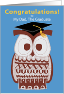 Wise Owl Graduation Card - My Dad card