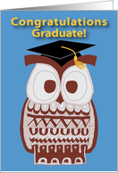 Wise Owl Graduation Card - ANY Graduate card