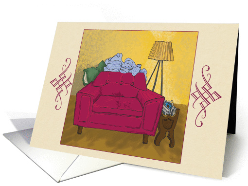 Reading Chair Blank Notecard card (1229280)