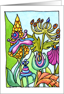 Dancing Garden Blank Notecard card