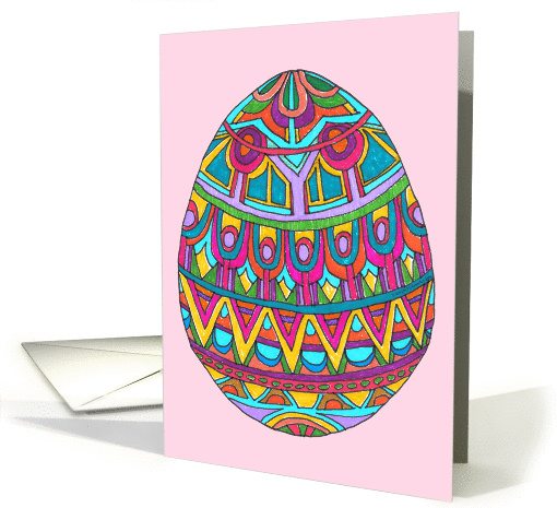 Jeweled Easter Egg on Pink card (162267)