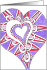 Purple Valentine Heart card
