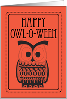 Happy Owl-o-Ween card
