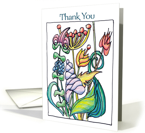 Thank You Garden Flowers card (941685)