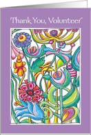 Thank You Volunteer Garden Bouquet card