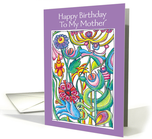 Happy Birthday Mother Garden Bouquet card (943640)