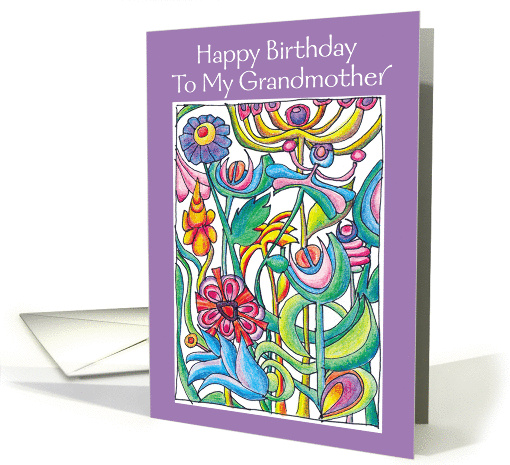 Happy Birthday Grandmother Garden Bouquet card (943642)