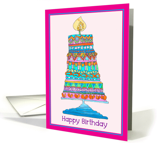 Happy Birthday Party Cake card (946318)