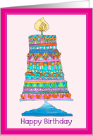 Happy Birthday Party Cake card