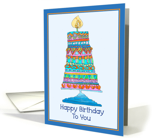 Happy Birthday to You Party Cake card (946400)