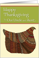 Happy Thanksgiving Harvest Hen to Our Uncle and Aunt card