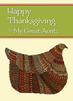 Happy Thanksgiving Harvest Hen to My Great Aunt