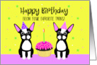 Happy Birthday From Twins with Boston Terriers card