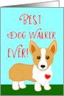 Thank You Best Dog Walker Ever card