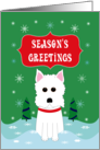 Westie Dog Season’s Greetings card