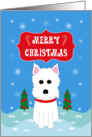 Westie Merry Christmas Winter Wonderland card