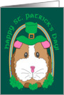 Brown Guinea Pig with Rainbow and Shamrocks Happy St. Patrick’s Day card