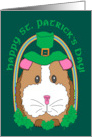Brown Guinea Pig with Rainbow and Shamrocks Happy St. Patrick’s Day card