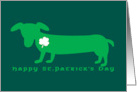 Dachshund with Shamrock Happy St. Patrick’s Day card