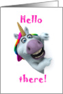 Hello there Rainbow Unicorn card