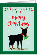 Miniature Pinscher Merry Christmas Blank Inside card