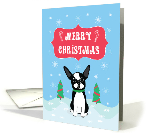 Boston Terrier Merry Christmas card (1646474)