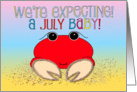 July Pregnancy Announcement card