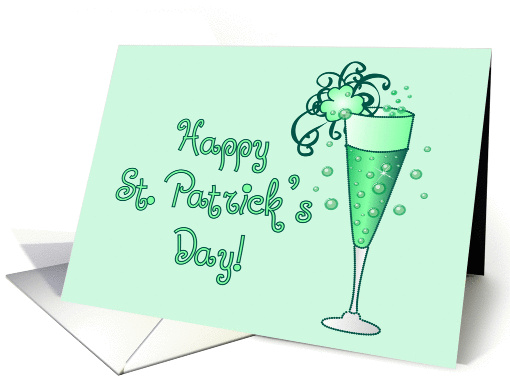 St. Patrick's Day Champagne card (374070)