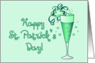St. Patrick’s Day Champagne card