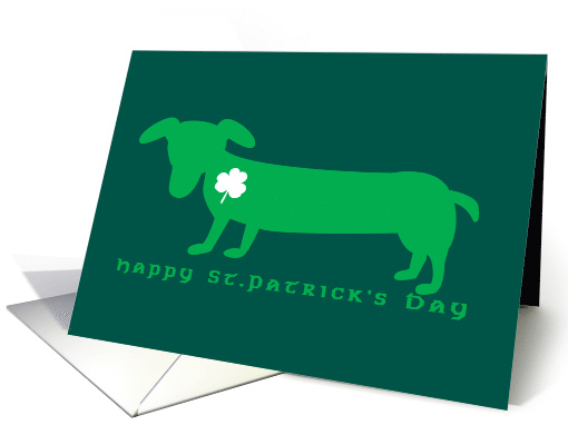 Dachshund with Shamrock Happy St. Patrick's Day card (374075)