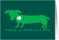 Dachshund with Shamrock Happy St. Patrick’s Day card