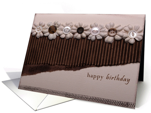 happy birthday buttons card (121505)