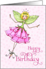 Spring Paper Rose Fairy Birthday Card