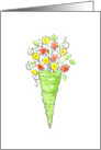 Happy Birthday - Modern Bouquet of Summer Flowers card