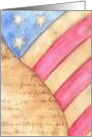 Independence Day - Old American Flag Card