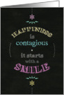 Smile Happiness is Contagious, Thank You Card