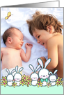 Too Cute Easter Bunnies Photo Insert card