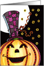 Happy Pumpkin Jack-O-Lantern Zentangle Inspired Halloween Card